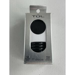 TUL 1” Discs 12 Black Discbound Notebook Expansion Discs NEW 150 Sheet Capacity